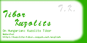 tibor kuzolits business card